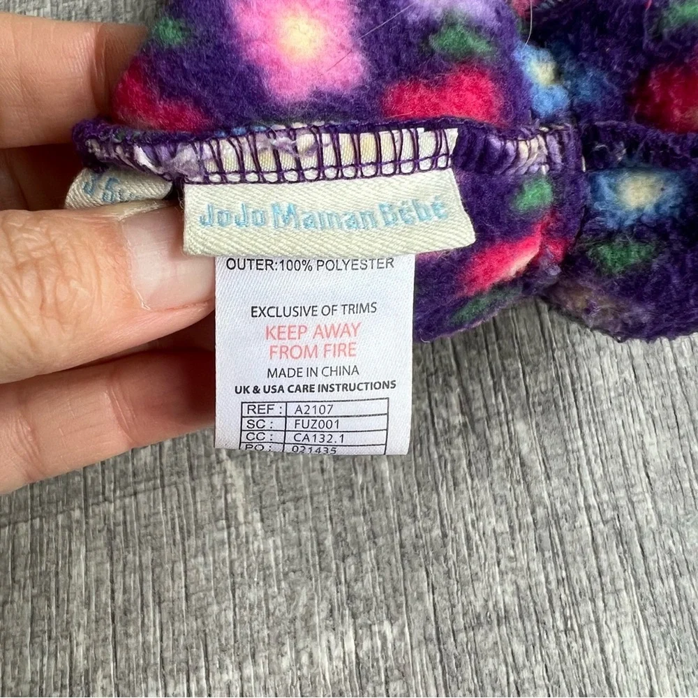 Jojo Maman Bebe Mittens Gloves Floral Purple Pink
